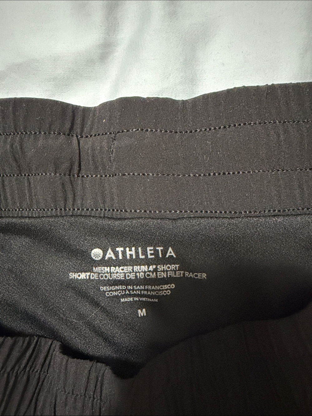 Athleta Mesh Racer Run 4” Short Medium Lot of 2 Black - Picture 2 of 5